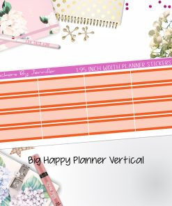 Two-Tone Labels 1.95 inch Width Quarter Boxes 682 for Big Happy Planner Vertical Planner Stickers