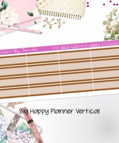 Two-Tone Labels 1.95 inch Width Quarter Boxes 684 for Big Happy Planner Vertical Planner Stickers