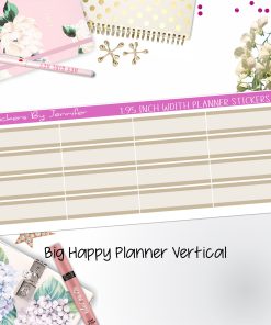 Two-Tone Labels 1.95 inch Width Quarter Boxes 688 for Big Happy Planner Vertical Planner Stickers