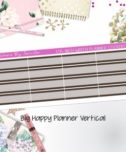 Two-Tone Labels 1.95 inch Width Quarter Boxes 691 for Big Happy Planner Vertical Planner Stickers