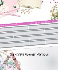Two-Tone Labels 1.95 inch Width Quarter Boxes 698 for Big Happy Planner Vertical Planner Stickers