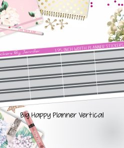 Two-Tone Labels 1.95 inch Width Quarter Boxes 699 for Big Happy Planner Vertical Planner Stickers