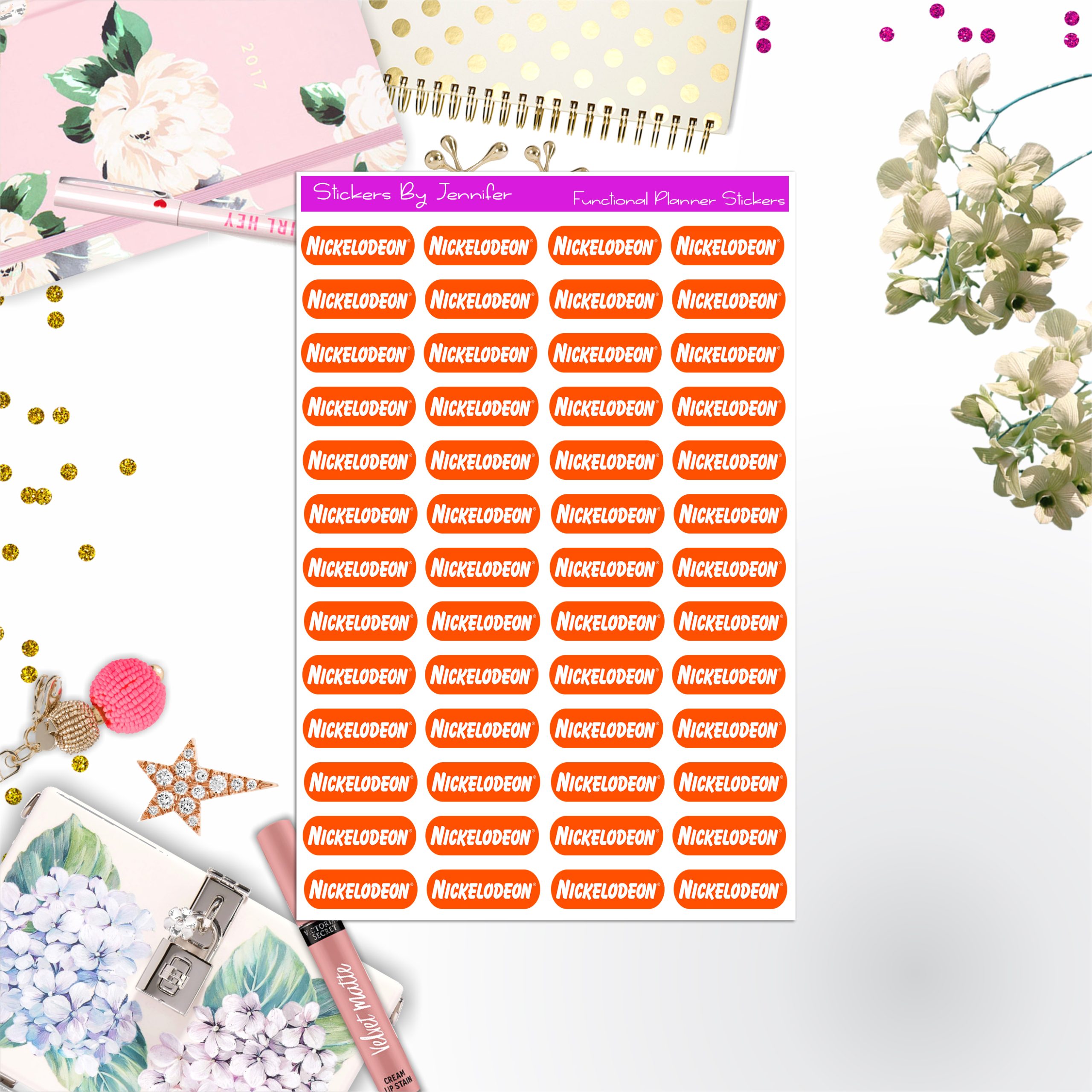 Nickelodeon Streaming Icon Stickers, Planner Stickers, Journal Stickers, Functional Planner Stickers, Stationary Stickers