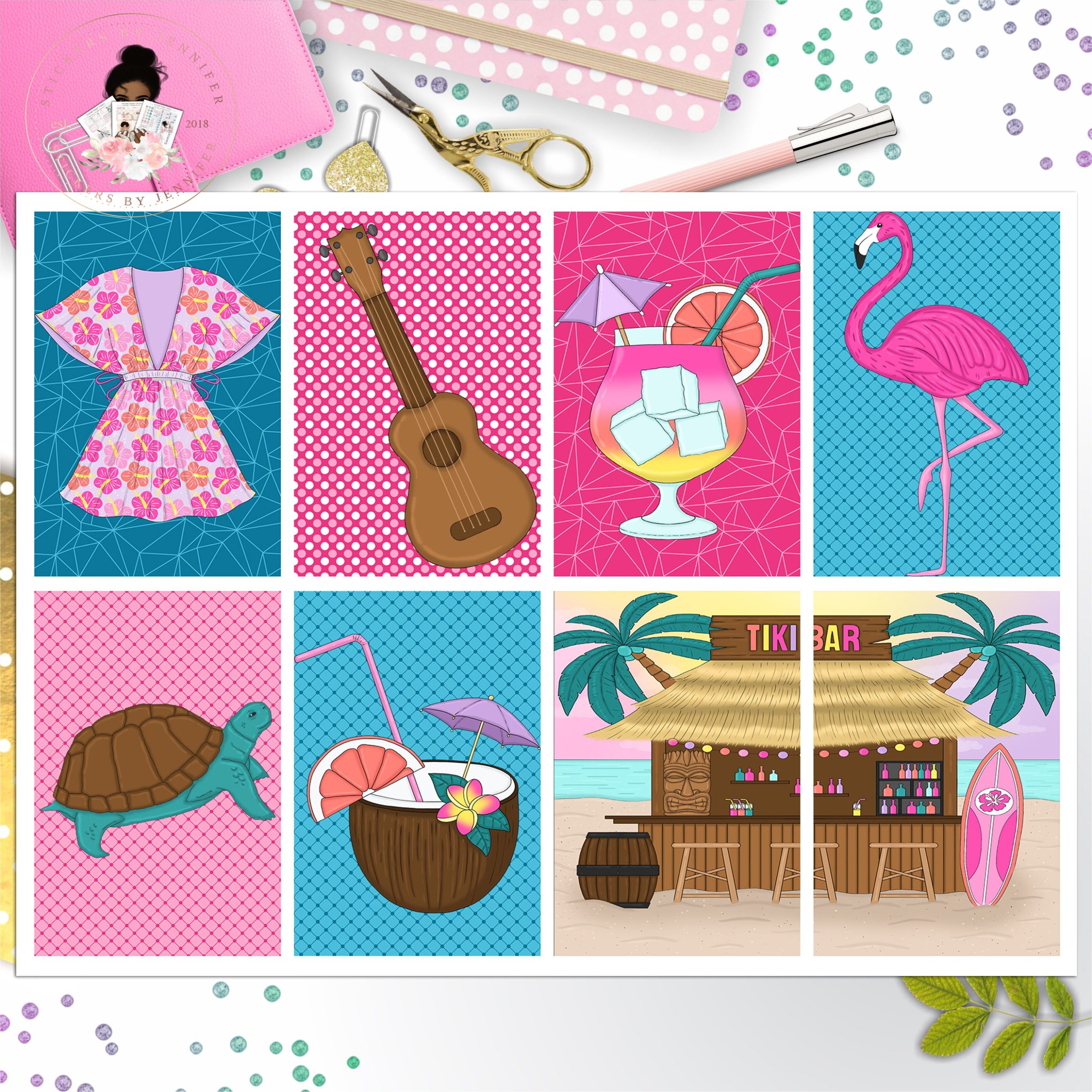 Aloha Full Box Big Happy Planner, Erin Condren, Classic Happy Planner