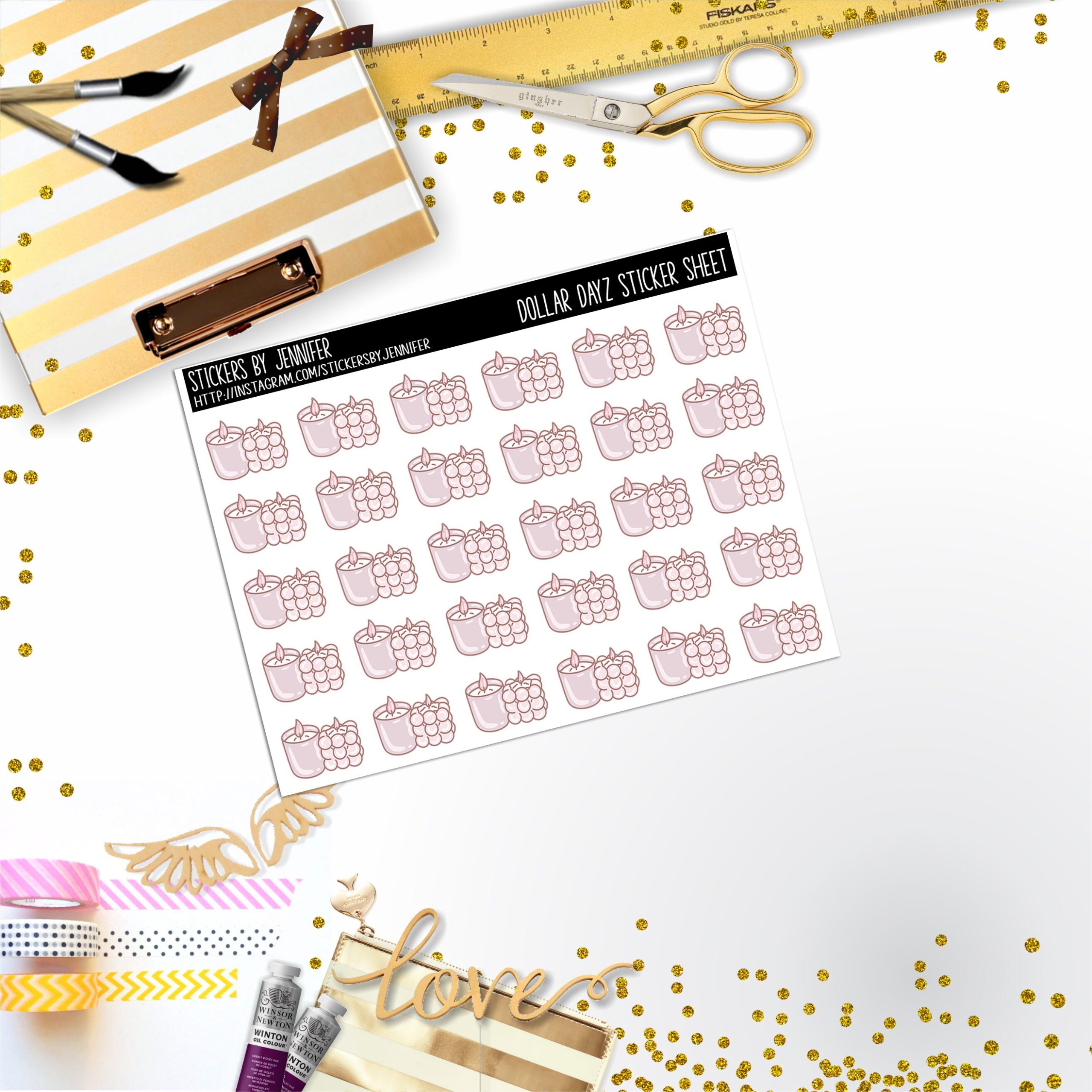 Deco Mini DD605 Planner Stickers, Bullet Journal, Functional Planner Stickers, Stationary Stickers