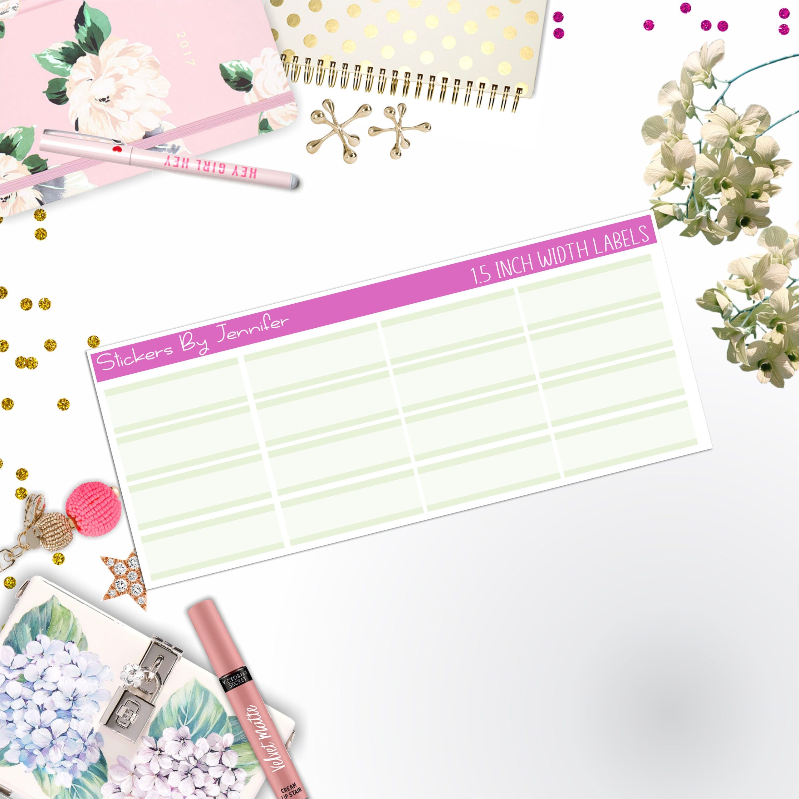 Two-Toned Labels 011 Quarter Boxes Planner Stickers, Journal Stickers, Functional Planner Stickers, Stationary Stickers