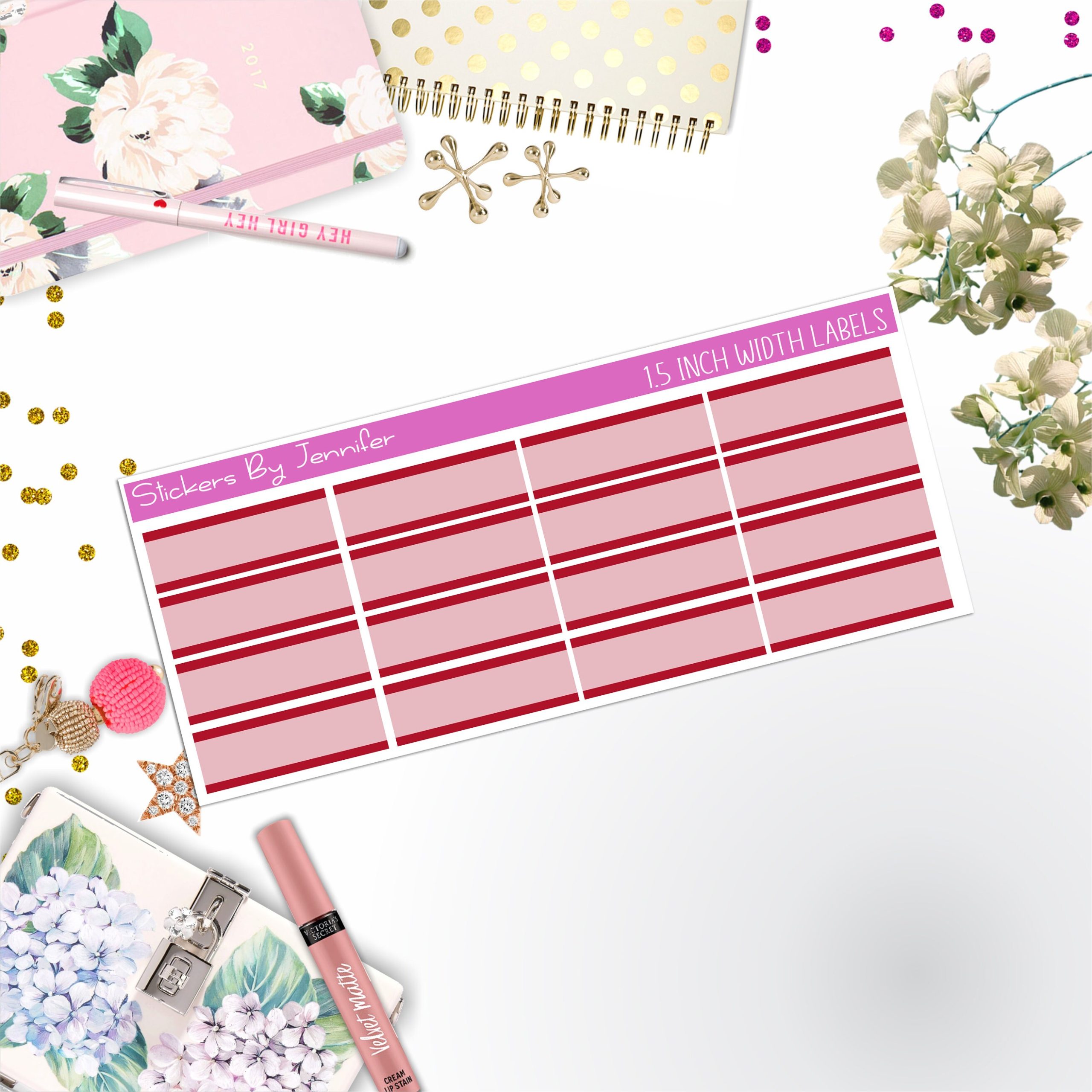 Two-Toned Labels 074 Quarter Boxes Planner Stickers, Journal Stickers, Functional Planner Stickers, Stationary Stickers