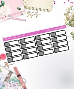 Two-Toned Appointment Labels 099 Quarter Boxes  Planner Stickers, Journal Stickers, Functional Planner Stickers, Stationary Stickers