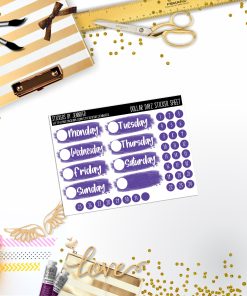 Deco Mini DD500 Planner Stickers, Bullet Journal, Functional Planner Stickers, Stationary Stickers
