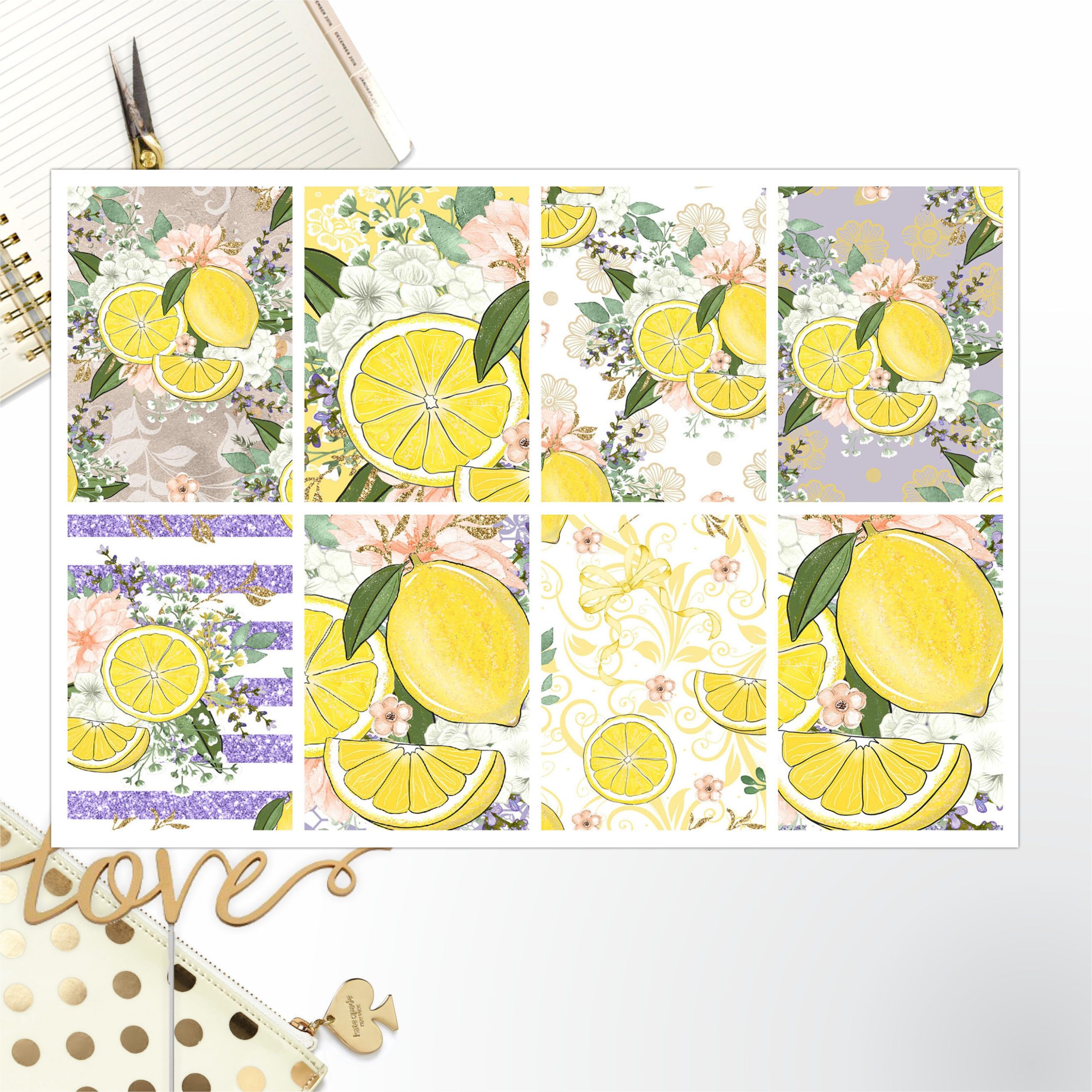 Lemon Full Box Big Happy Planner, Erin Condren, Classic Happy Planner