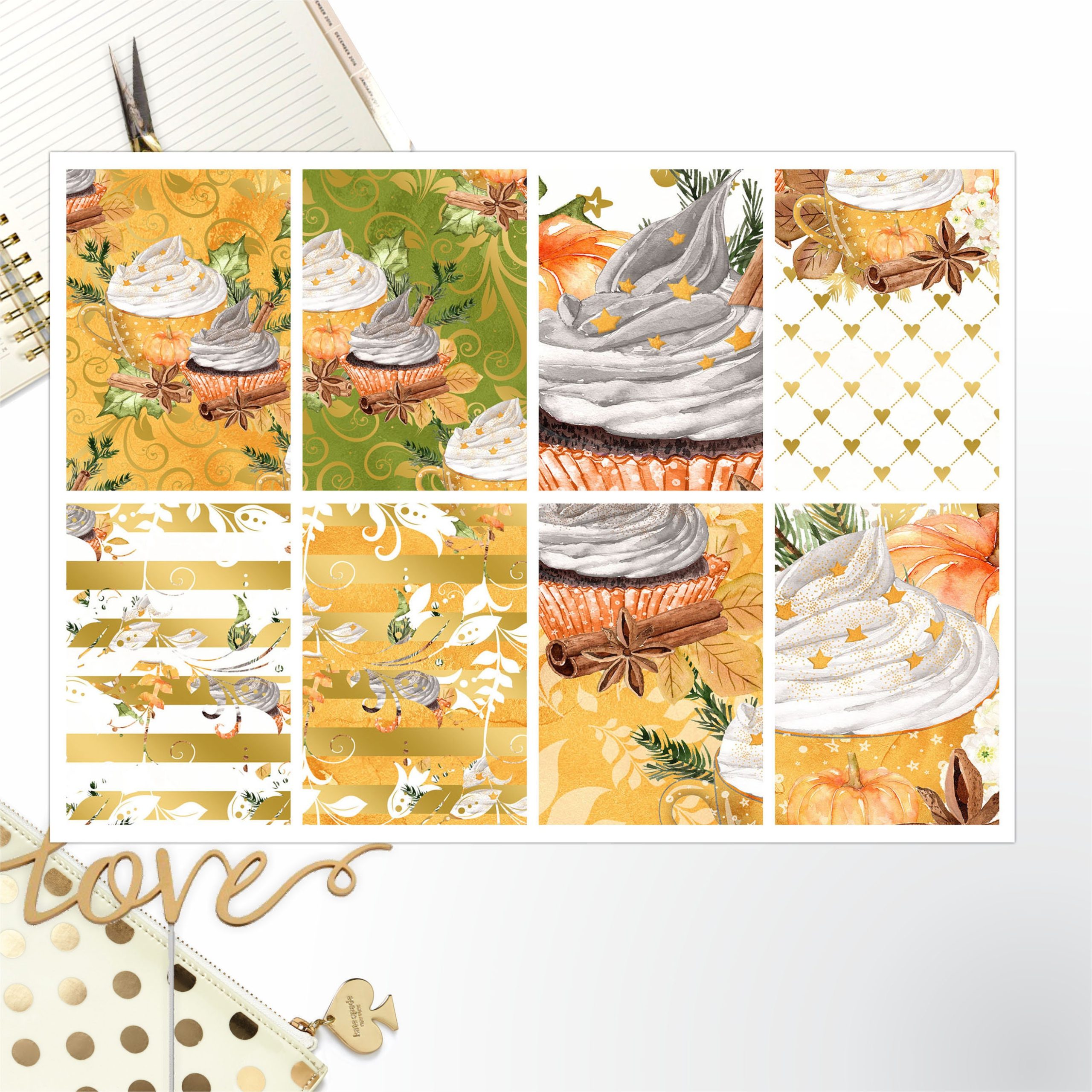 Pumpkin Spice Full Box Big Happy Planner, Erin Condren, Classic Happy Planner