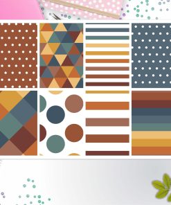 Autumn Pattern Full Box Big Happy Planner, Erin Condren, Classic Happy Planner