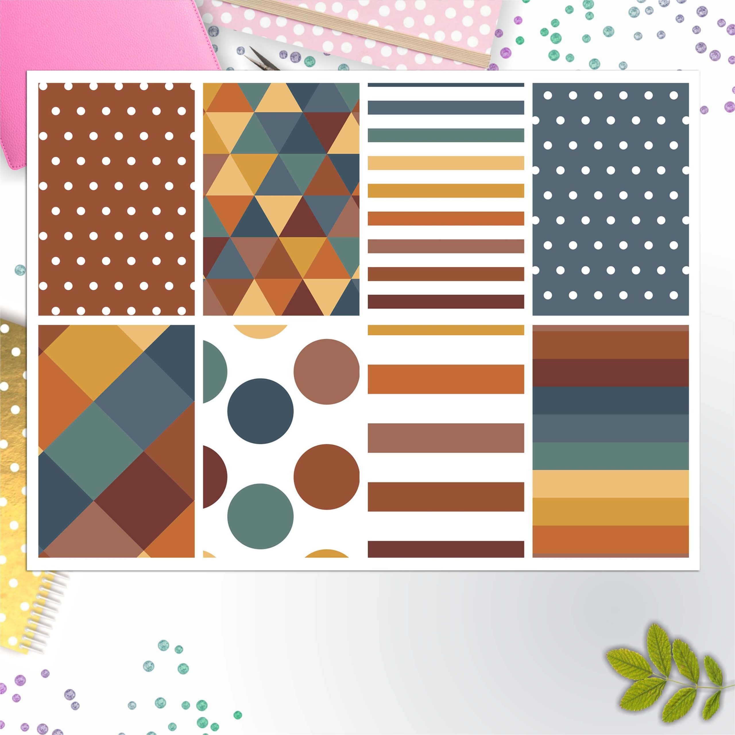 Autumn Pattern Full Box Big Happy Planner, Erin Condren, Classic Happy Planner