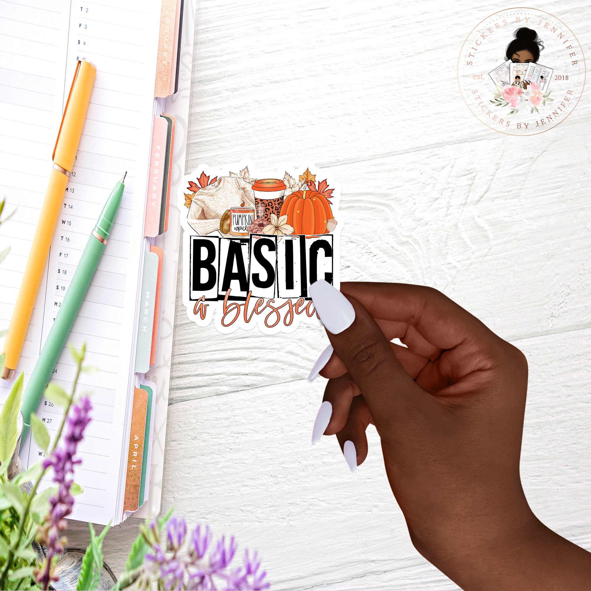 Basic Blessed Vinyl Sticker