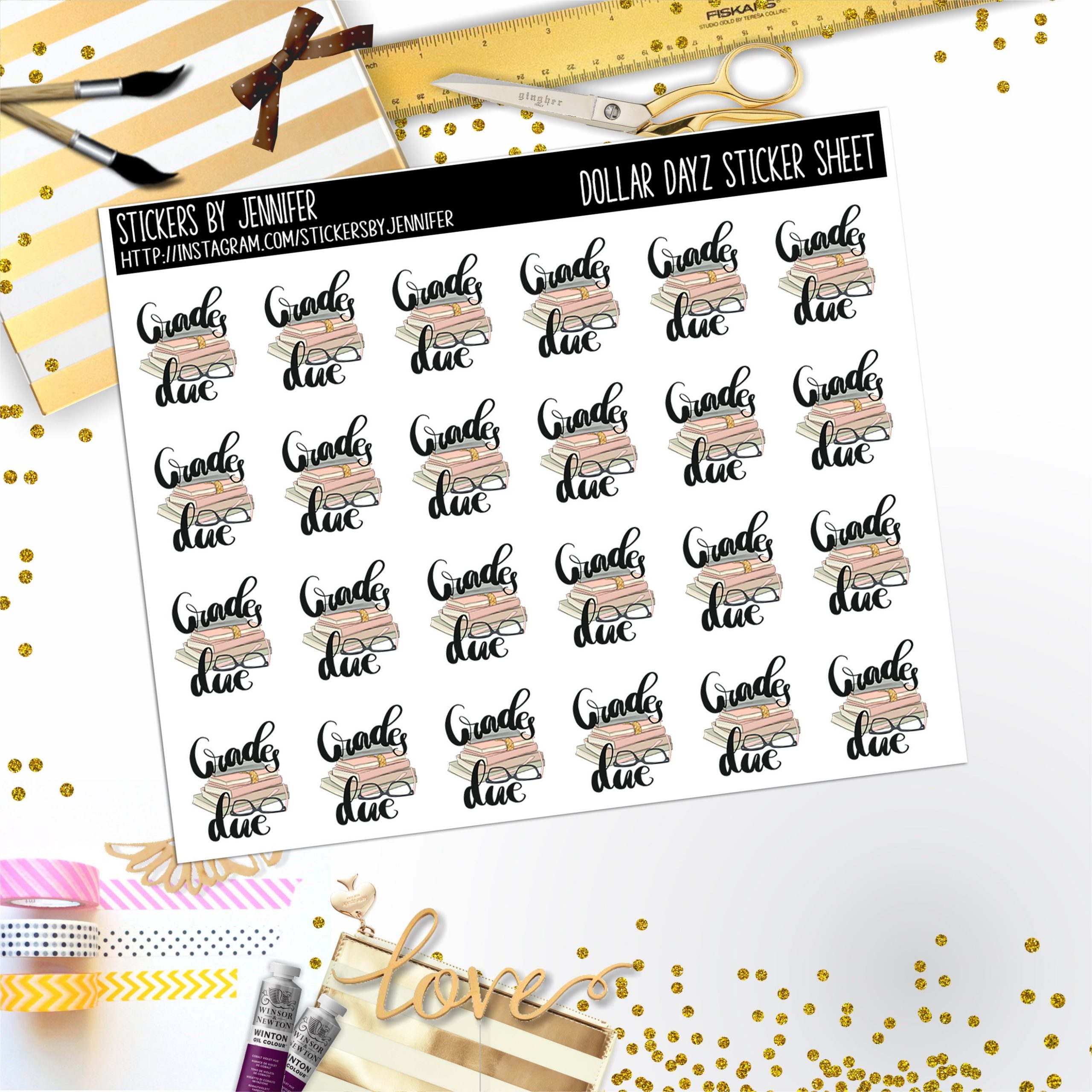 Deco Mini DD651 Planner Stickers, Bullet Journal, Functional Planner Stickers, Stationary Stickers