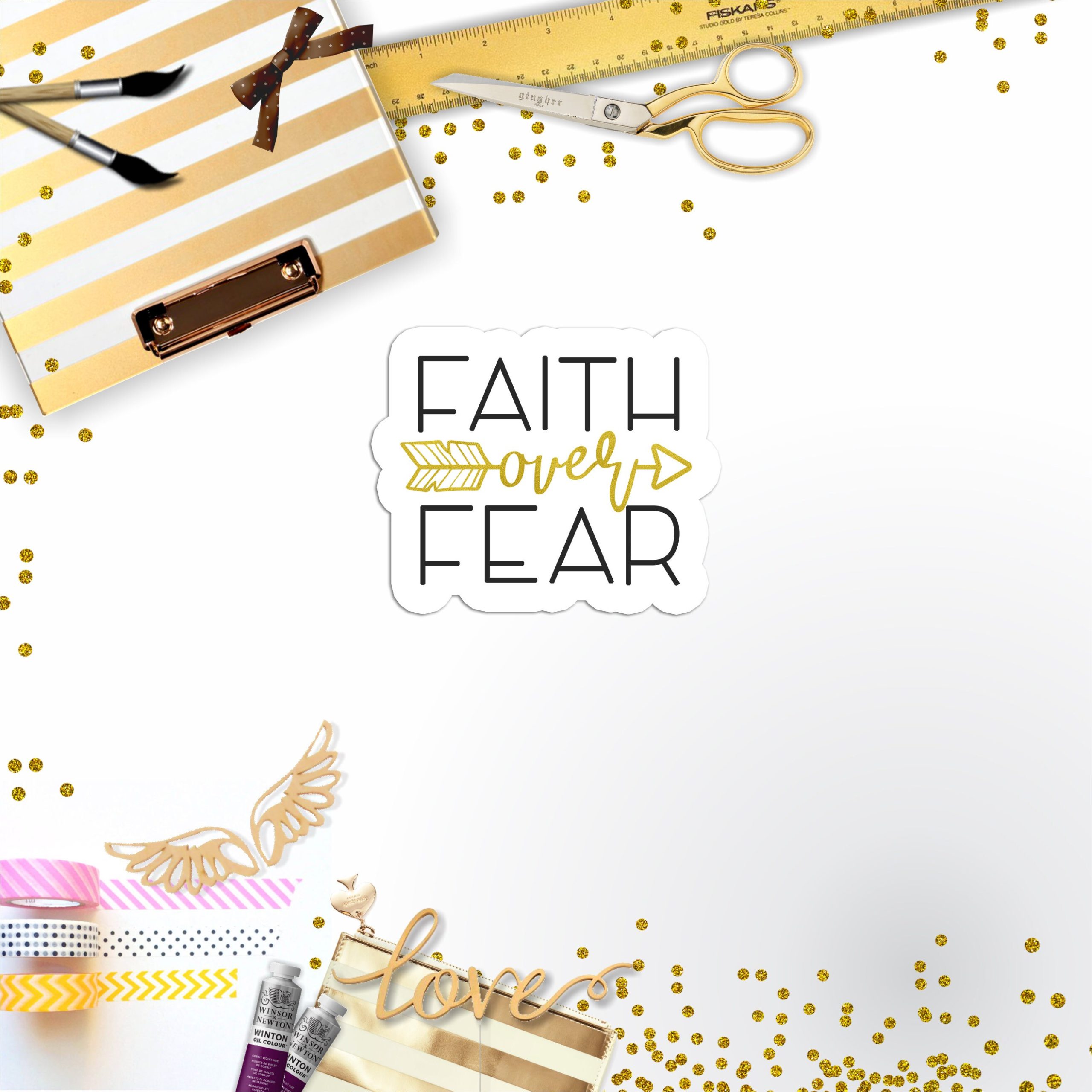 Faith Over Fear Vinyl Sticker