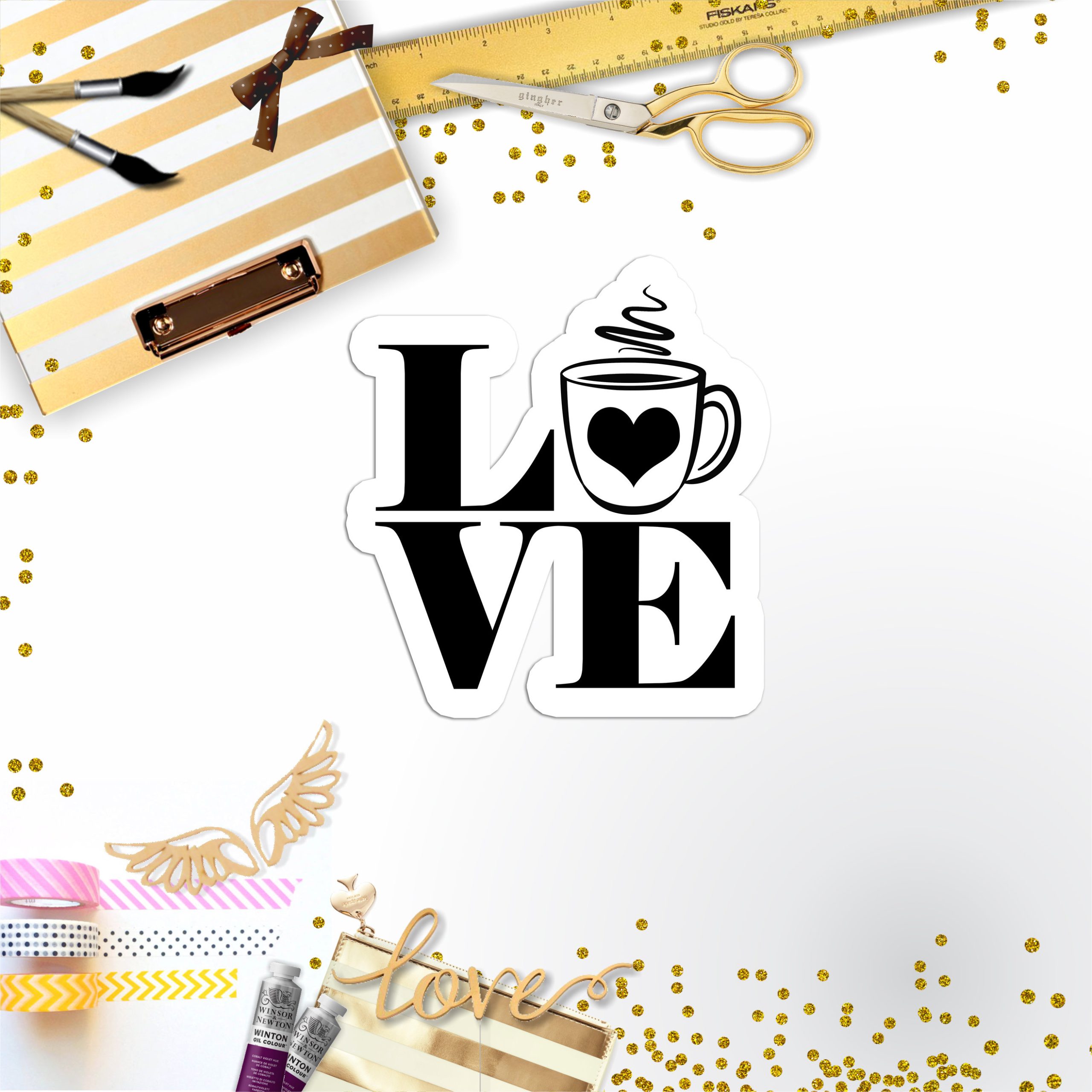 Love Coffee Vinyl Sticker