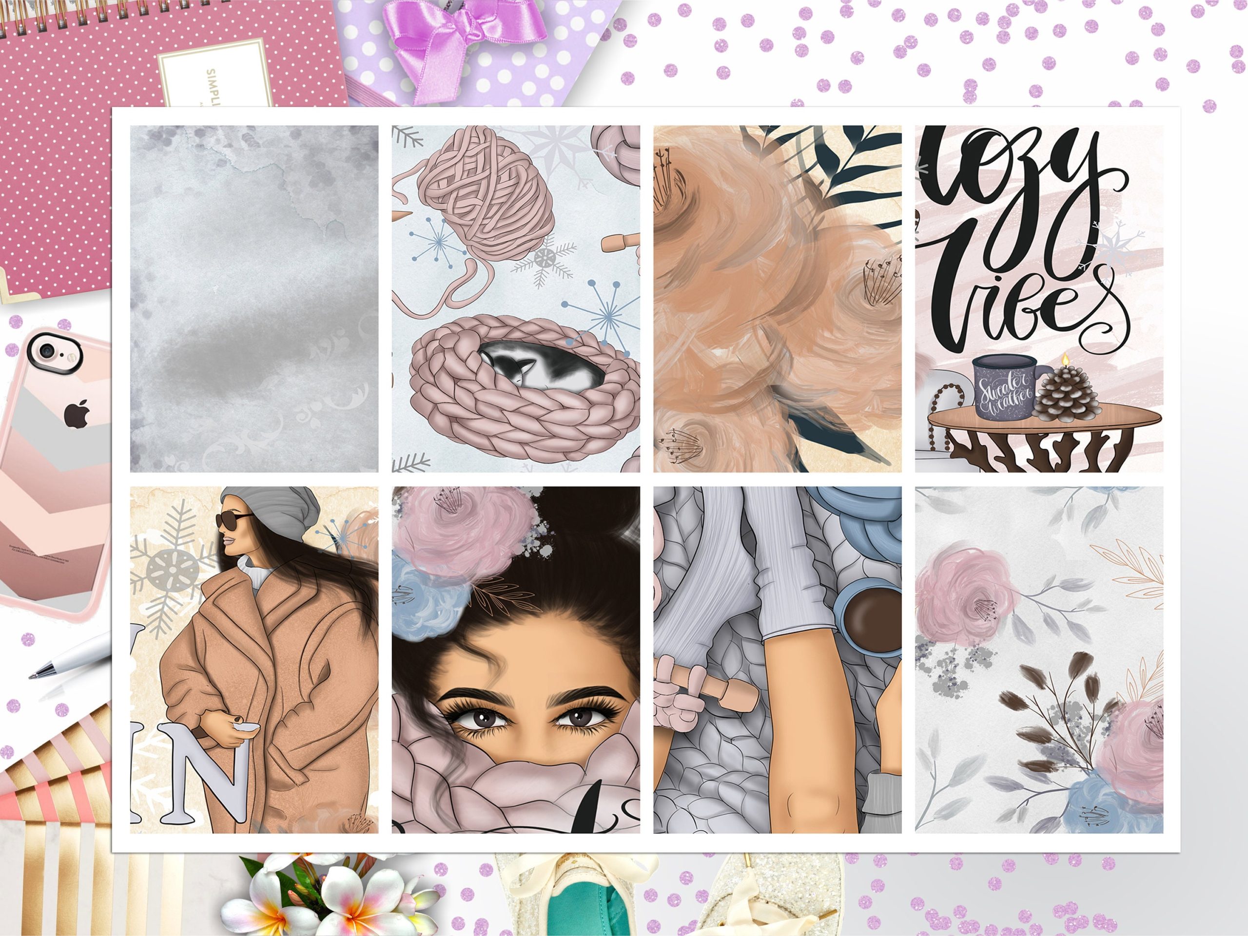 Sweater Weather Full Box Big Happy Planner, Erin Condren, Classic Happy Planner