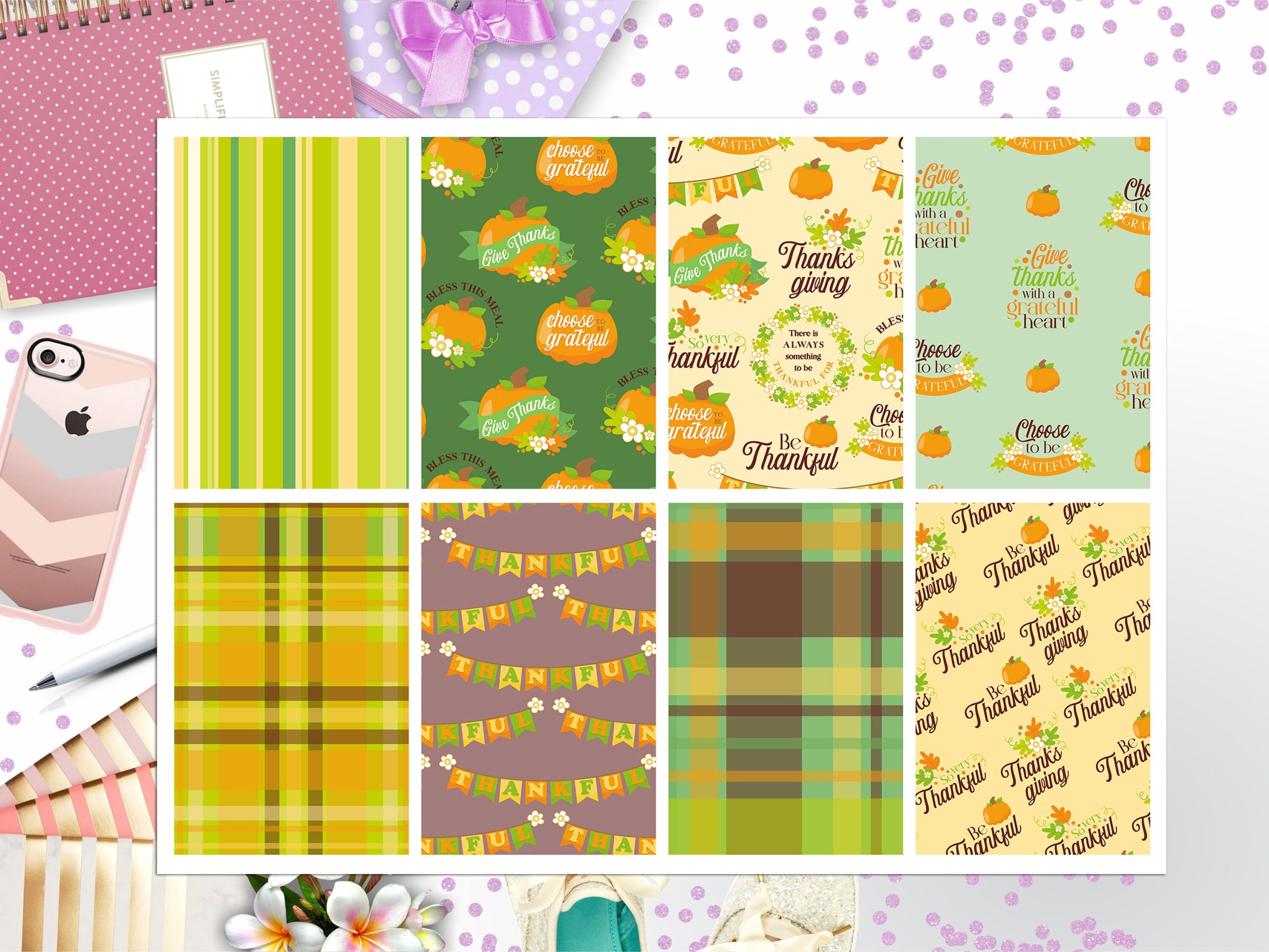 Thanksgiving Full Box Big Happy Planner, Erin Condren, Classic Happy Planner