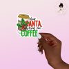 Santa Coffee Vinyl Sticker