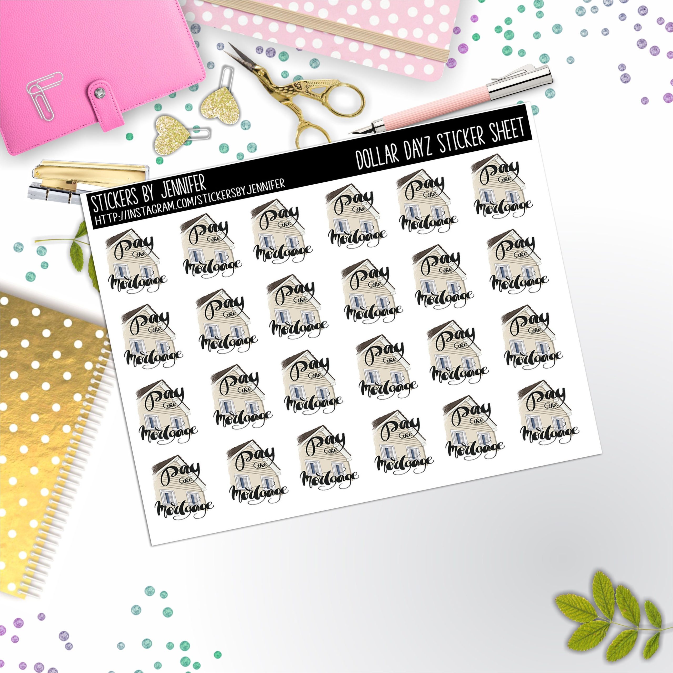 Deco Mini DD688 Planner Stickers, Bullet Journal, Functional Planner Stickers, Stationary Stickers