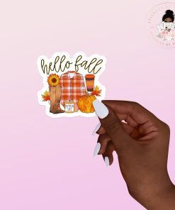 Hello Fall Vinyl Sticker