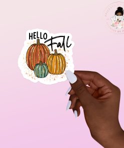 Hello Fall Vinyl Sticker