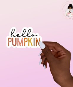 Hello Pumpkin Vinyl Sticker