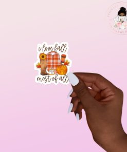 I Love Fall Vinyl Sticker