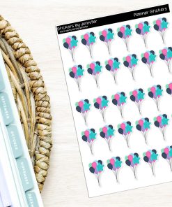 Balloon Planner Stickers, Bullet Journal Stickers, Functional Planner Stickers, Stationary Stickers