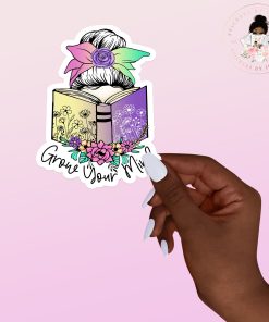 Books Grow Your Mind Vinyl Sticker