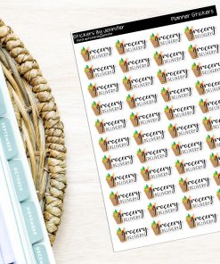 Grocery Delivery Planner Stickers, Bullet Journal Stickers, Functional Planner Stickers, Stationary Stickers