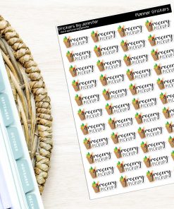 Grocery Pickup Planner Stickers, Bullet Journal Stickers, Functional Planner Stickers, Stationary Stickers