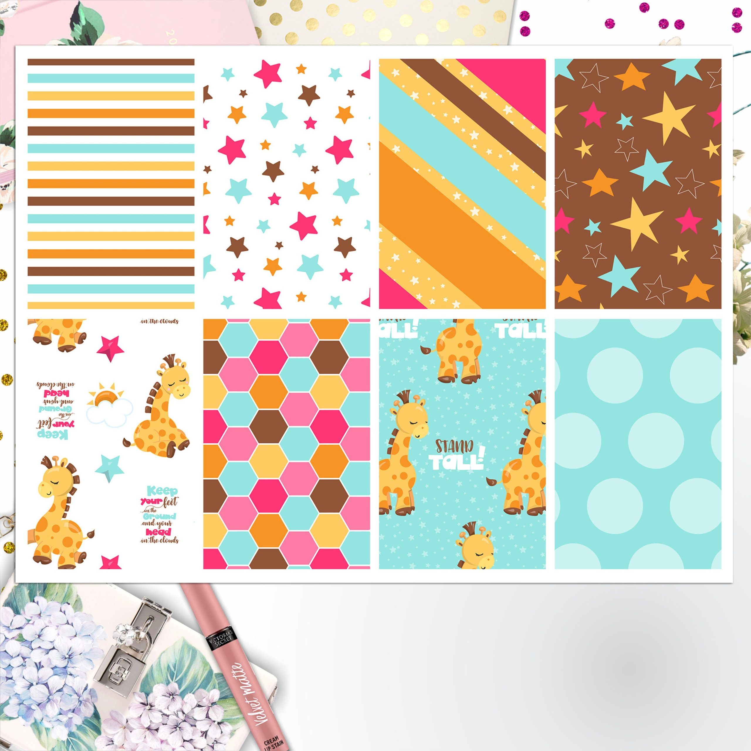 Giraffe Full Box Big Happy Planner, Erin Condren, Classic Happy Planner
