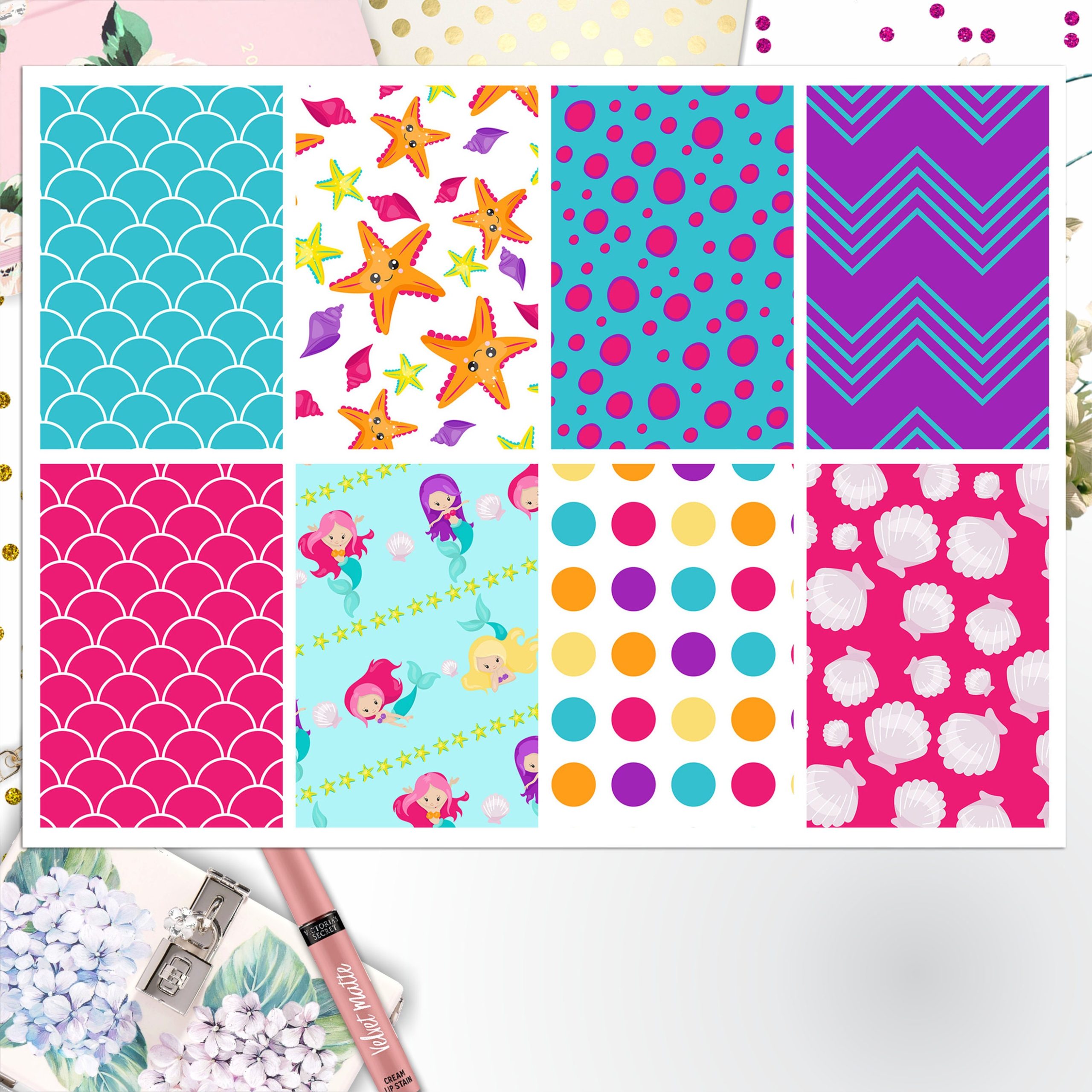 Mermaid Full Box Big Happy Planner, Erin Condren, Classic Happy Planner