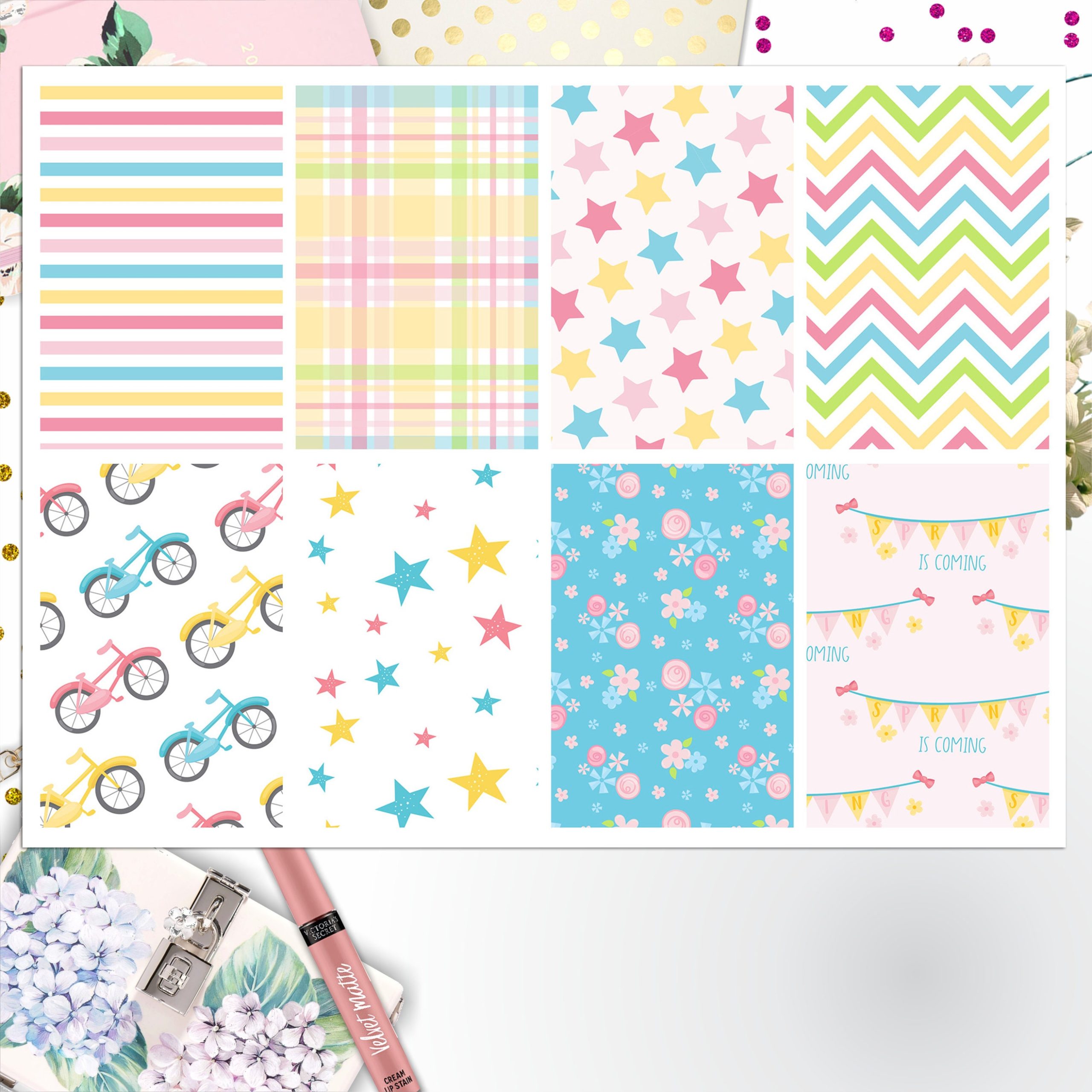 Pretty Spring Full Box Big Happy Planner, Erin Condren, Classic Happy Planner