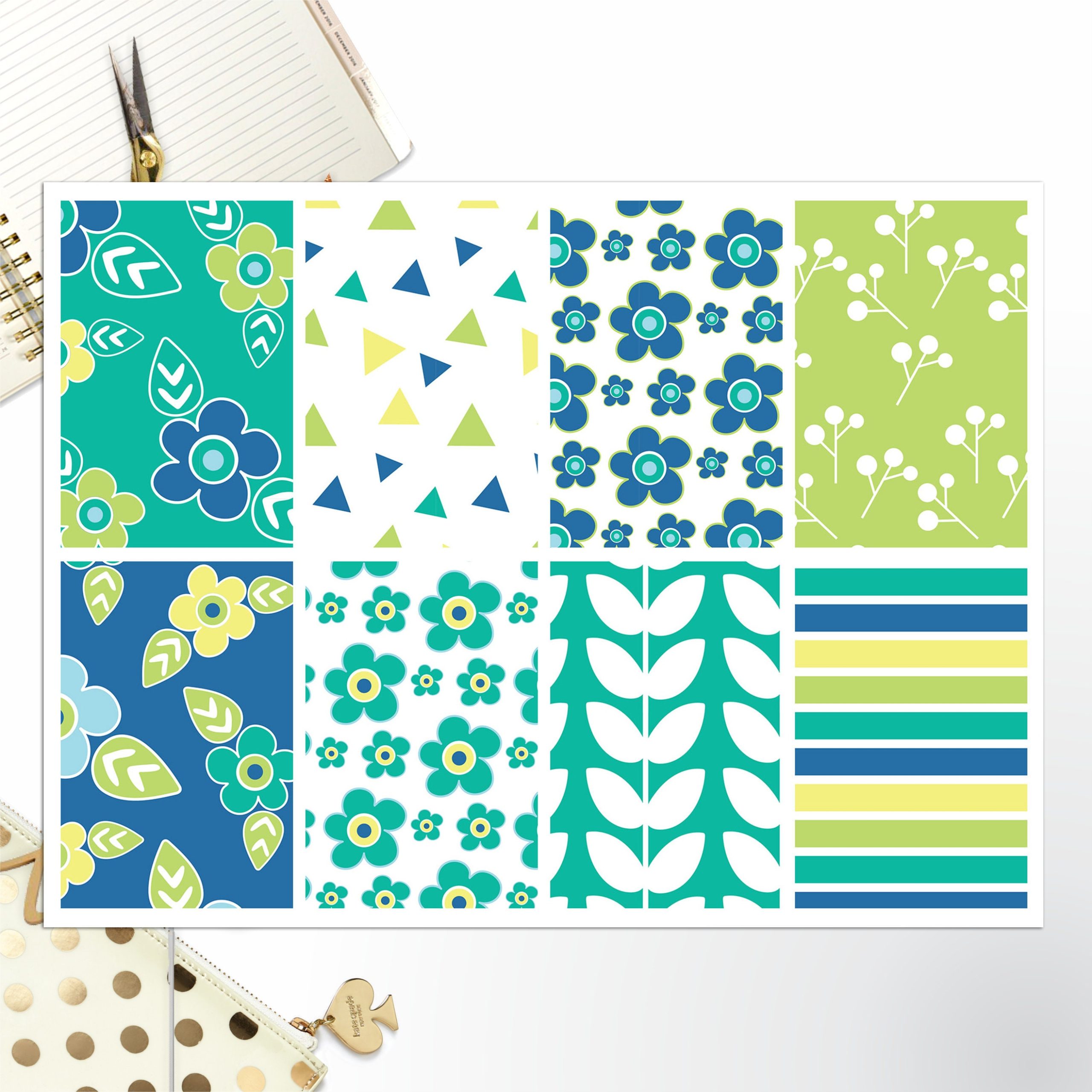 Spring Blue Full Box Big Happy Planner, Erin Condren, Classic Happy Planner