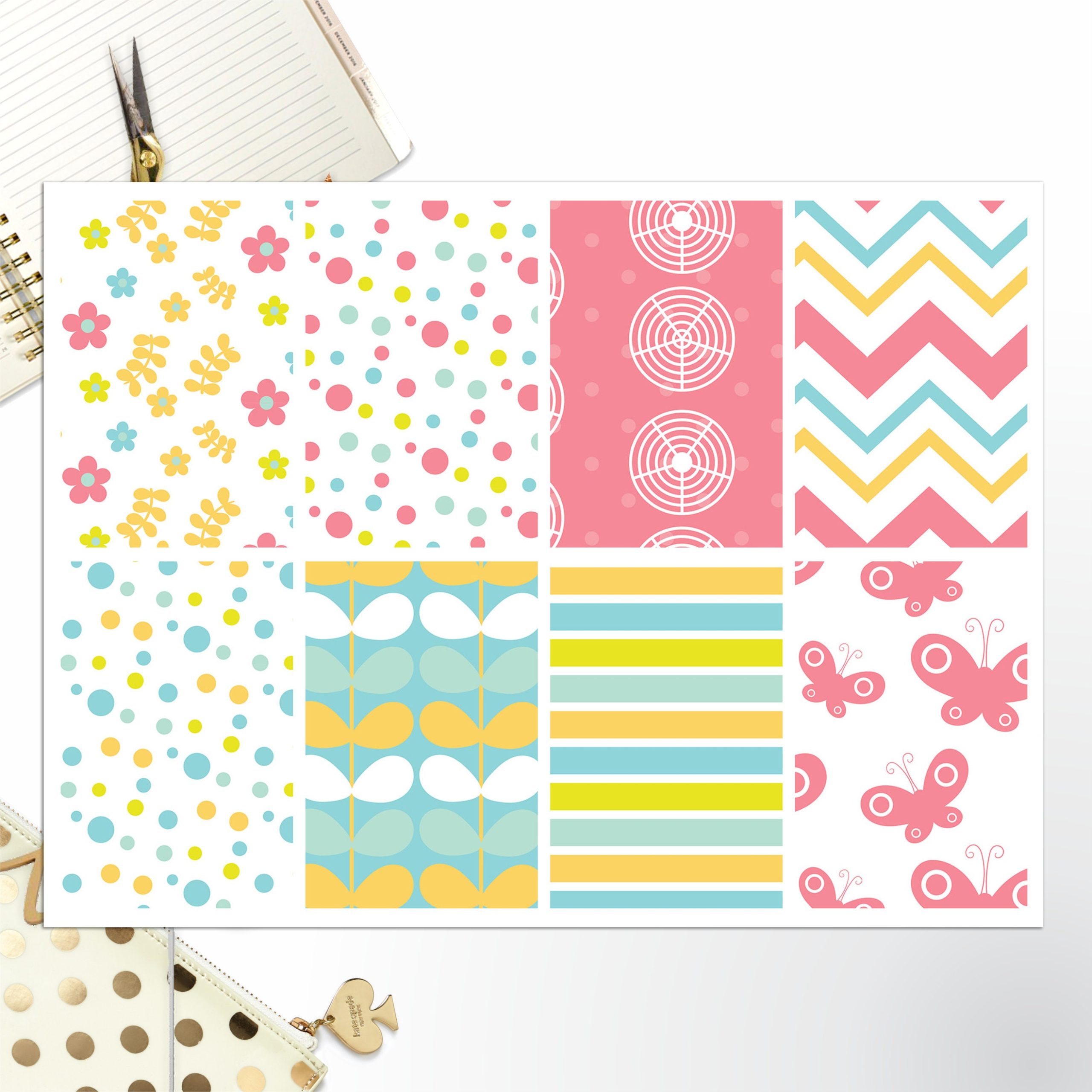 Spring Butterflies Full Box Big Happy Planner, Erin Condren, Classic Happy Planner