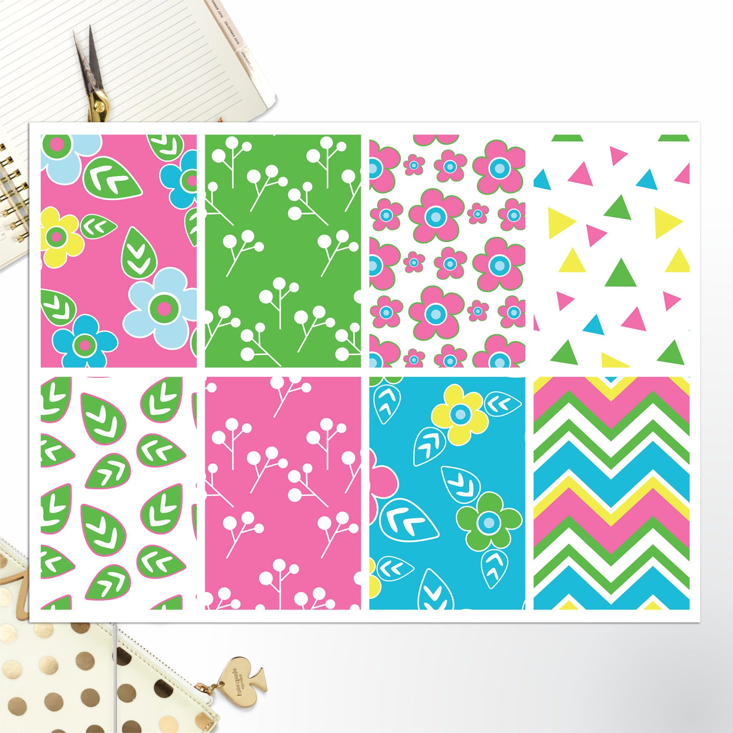 Spring Flowers Full Box Big Happy Planner, Erin Condren, Classic Happy Planner