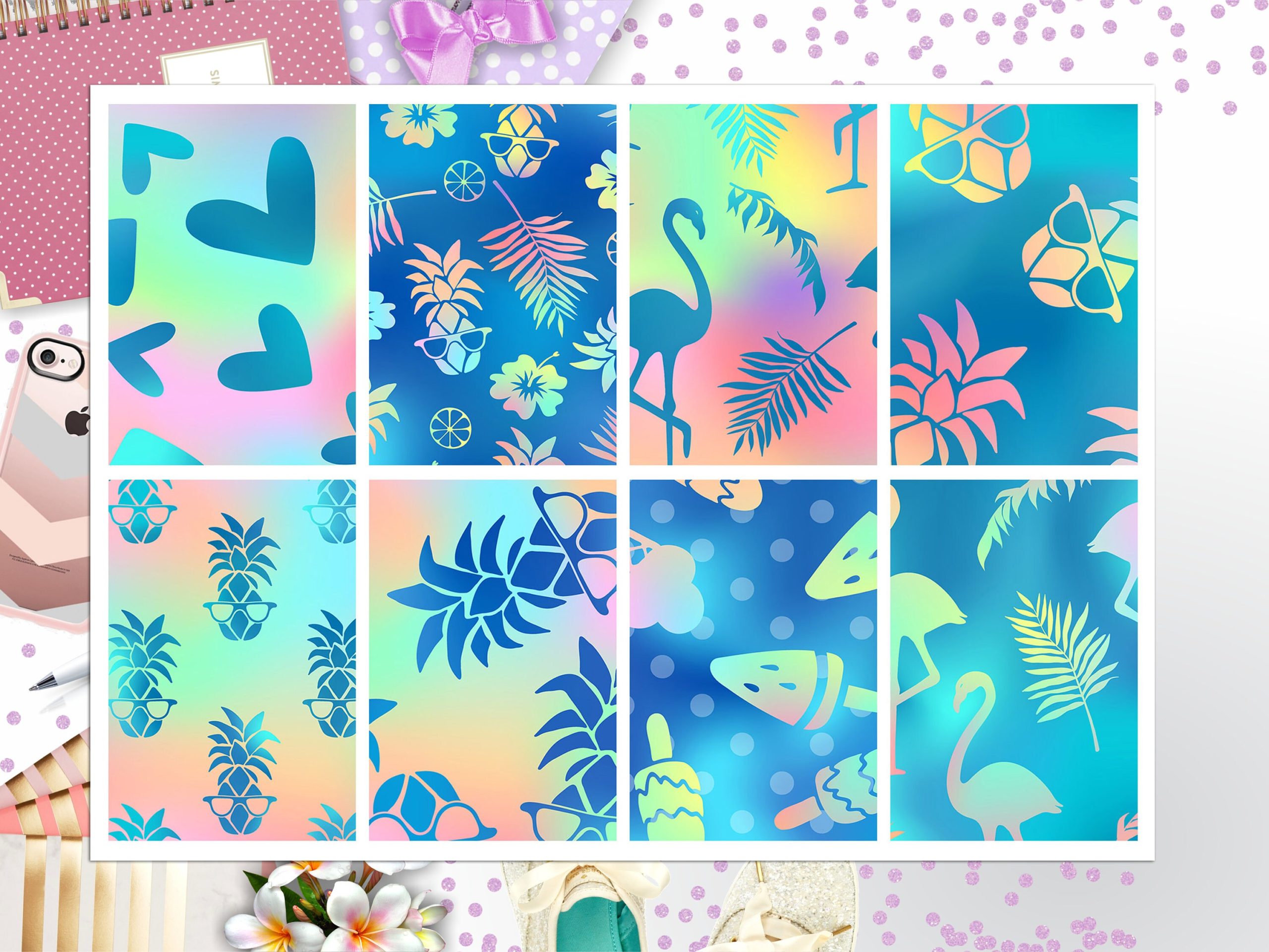 Summer Day Full Box Big Happy Planner, Erin Condren, Classic Happy Planner