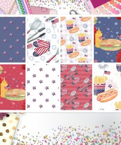 Fourth Of July Full Box Big Happy Planner, Erin Condren, Classic Happy Planner