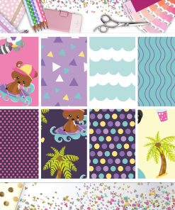 Surfing Bear Full Box Big Happy Planner, Erin Condren, Classic Happy Planner