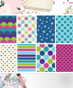 Snow Pattern Full Box Big Happy Planner, Erin Condren, Classic Happy Planner
