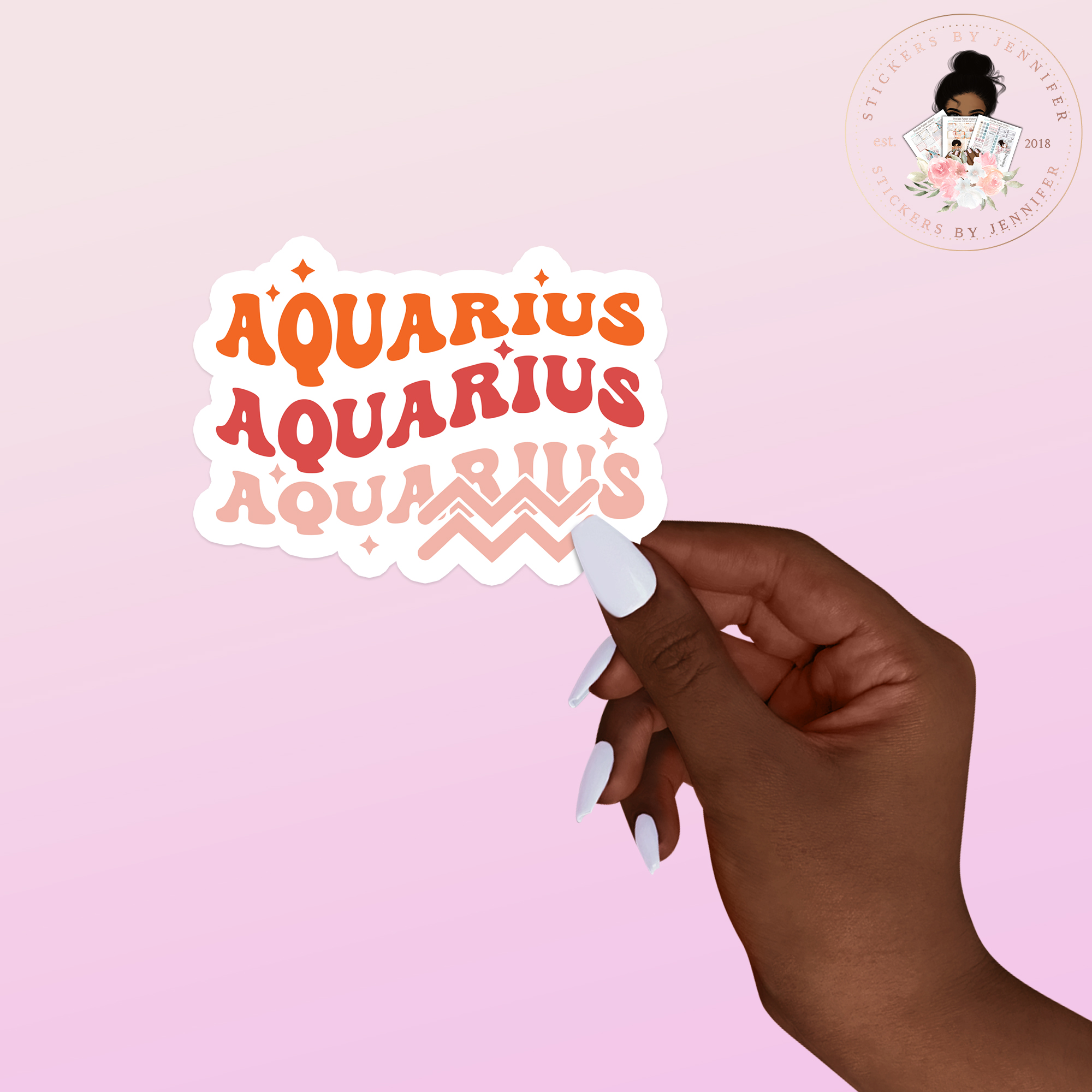 Aquarius Zodiac Vinyl Sticker