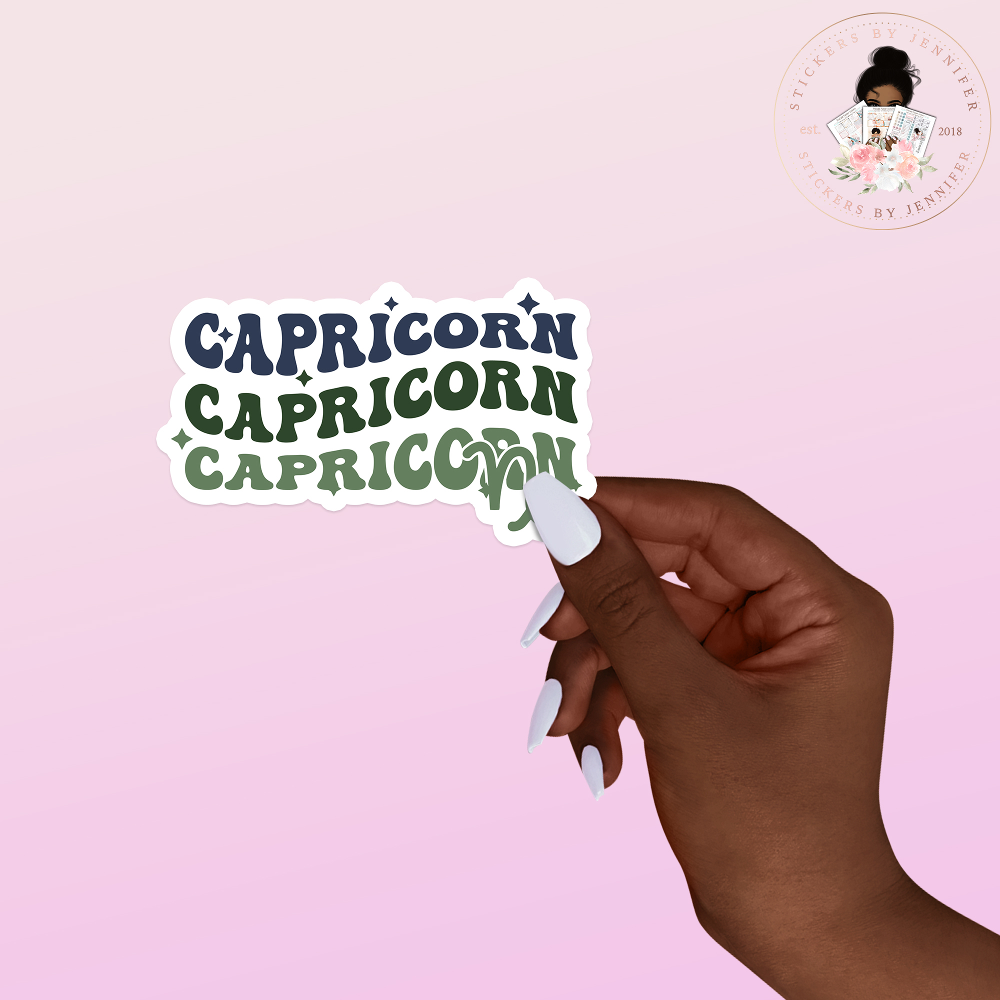 Capricorn Zodiac Vinyl Sticker
