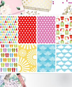 Summer Beach Theme 002 Box Big Happy Planner, Erin Condren, Classic Happy Planner