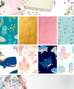 Summer Beach Theme 004 Box Big Happy Planner, Erin Condren, Classic Happy Planner