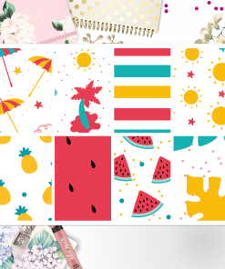 Summer Beach Full Box Big Happy Planner, Erin Condren, Classic Happy Planner