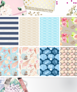 Summer Beach Theme 006 Box Big Happy Planner, Erin Condren, Classic Happy Planner