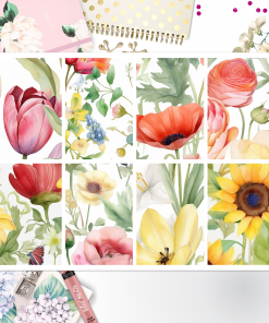 Summer Floral Full Box Big Happy Planner, Erin Condren, Classic Happy Planner